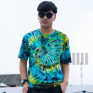 เสื้อมัดย้อมสีสด UNISEX | TIE DYE T-SHIRT | ผ้า Cotton100% - KT789-RAINY SEASON