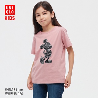 Uniqlo UT เสื้อยืดแขนสั้น ลายมิกกี้เมาส์ สําหรับเด็กผู้ชาย และเด็กผู้หญิง 448654