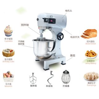 Dough mixer อุปกรณ์เบเกอรี่อุตสาหกรรมขนมปังคู่มือเครื่องผสมแป้งไฟฟ้าเครื่องตีครีม