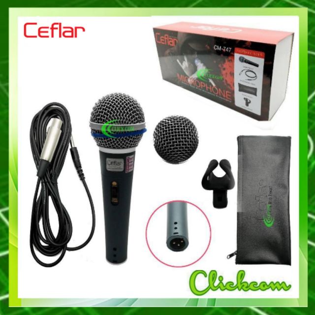 Ceflar Microphone  ไมโครโฟนไดนามิคแบบมีสาย รุ่น CM-747