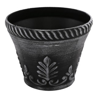 🔥สินค้าขายดี!! กระถางต้นไม้พลาสติก รุ่นวินเทจ ขนาด S Plastic Plant Pot with Vintage Pattern Size S