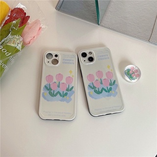 สอบถามก่อนกดสั่ง เคสทิวลิป ทิวลิป เคสดอกไม้ เคสดอกทิวลิป เคสสีขาว เคส+holder ไอริง griptok เคสนิ่ม เคสโทรศัพท์ พร้อมส่ง