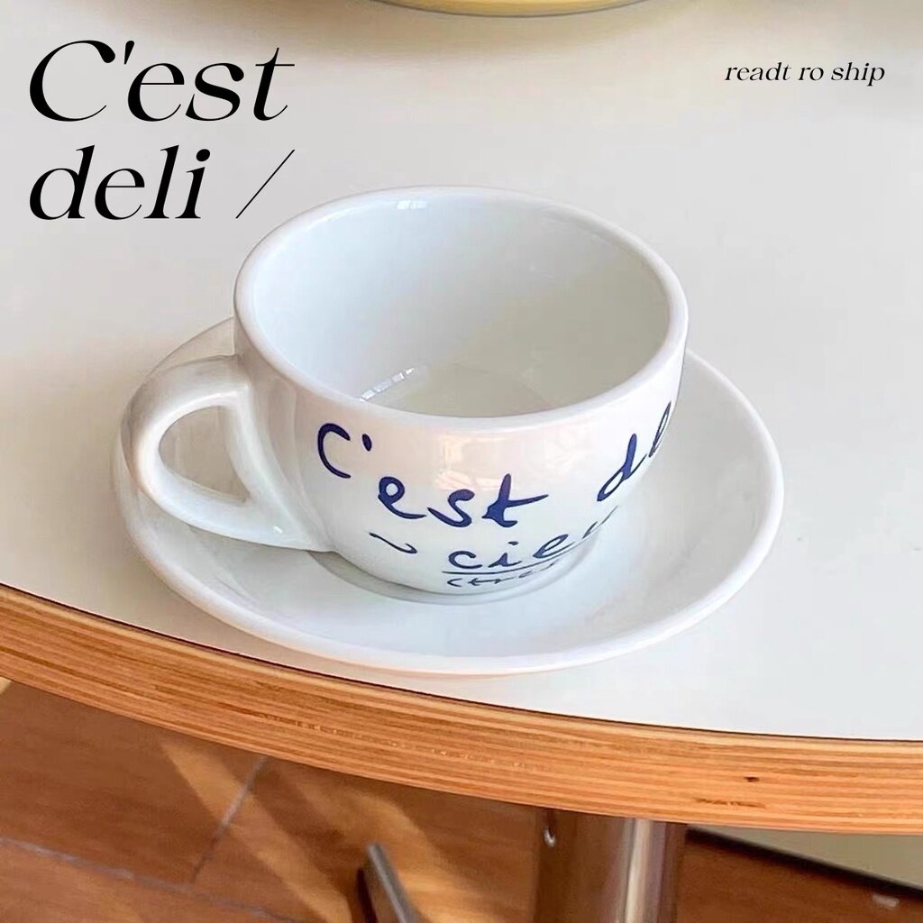 ชุดถ้วยกาแฟ〃C'est deli〃 แก้วกาแฟเกาหลี แก้วเกาหลี