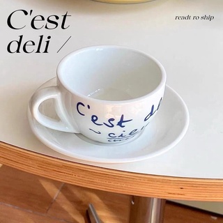 ชุดถ้วยกาแฟ〃Cest deli〃 แก้วกาแฟเกาหลี แก้วเกาหลี