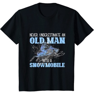 T-shirt  เสื้อยืดแขนสั้นลําลอง พิมพ์ลาย Snowmobile Gear Old Man Beard แฟชั่นสําหรับผู้ชายS-5XL