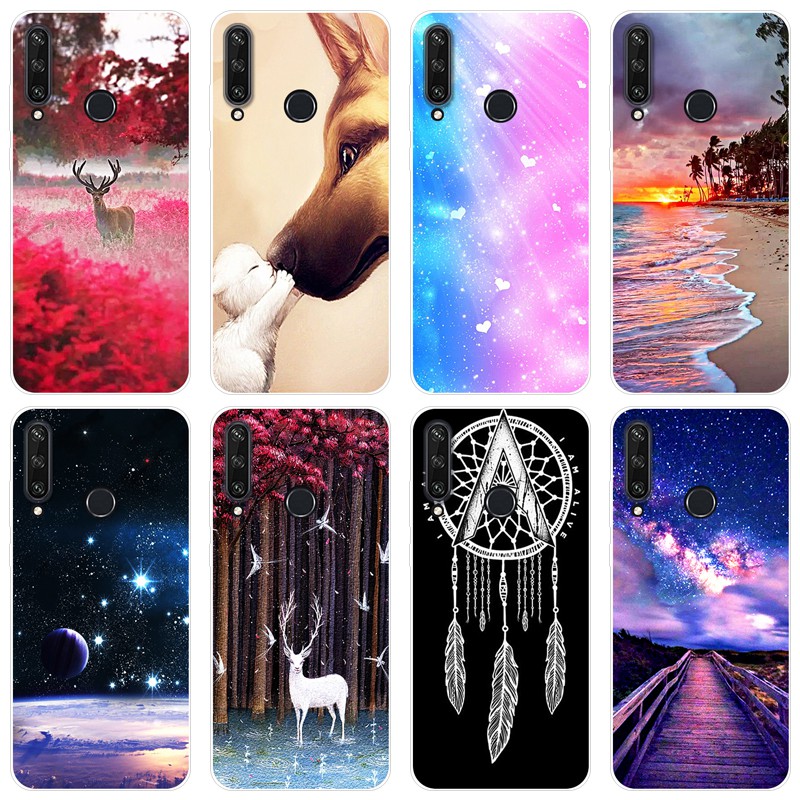 เคส Huawei Y6P พิมพ์ฝาหลังการ์ตูนสําหรับ Huawei Y6P เคสซิลิโคนอ่อนนุ่ม TPU