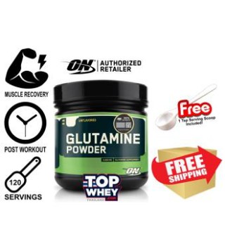 Optimum Nutrition Glutamine Powder – 600g – แอล-กลูตามีน ฟื้นฟูและเสริมสร้างกล้ามเนื้อ ช่วยในการเพิ่มขนาดเซลล์กล้ามเนื้อ