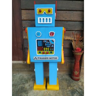 หุ่นยนต์ไม้ Robot หุ่นโชว์ ของแต่งร้าน ของแต่งบ้าน