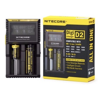 Nitecore เครื่องชาร์จถ่าน อัจฉริยะรุ่น D2 หน้าจอ digital ของแท้เช็คโค๊ดได้