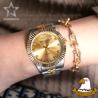 AMERICA EAGLE นาฬิกาข้อมือสุภาพบุรุษ สายสแตนเลส รุ่น AE001G - Silvergold/Gold #2