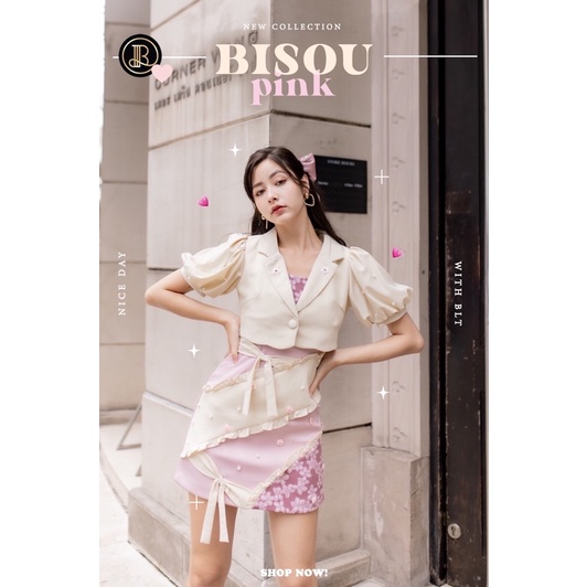 BLT Dress set เสื้อคลุม Bisou Pink Size S และ M มือ 1🌷🤍