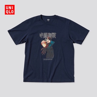 Uniqlo เสื้อยืดลําลองสําหรับผู้ชาย / ผู้หญิงแขนสั้นคอก ลม ( Curse Back To War Ut ) 442868ยืด.สบาย.รัก