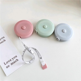 RYT 1PC 1.5m Tape Measure Mini Leather Measuring Tape Retractable Tape Ruler 150cm/60 Inch Portable Tape Measure Mini Keychain Soft Ruler Camping Supplies Sewing Measuring Tools Tape Measurement