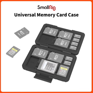 SMALLRIG SD Card Holder Memory Card Holder Case 15 Slots, Water-Resistant for SD Card, Micro SD Card, CFexpress Type A Card, CFexpress Type B Card, XQD Card - 3192