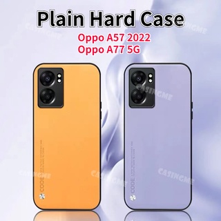 เคสโทรศัพท์มือถือหนัง PC แข็ง ผิวด้าน กันกระแทก หรูหรา สําหรับ Oppo A77s 5G A77 A57 2022 A 77 57 4G 5G