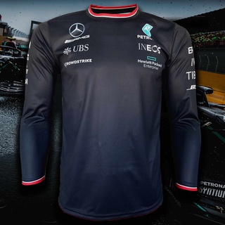 เสื้อยืด F1 Mercedes-AMG Petronas เสื้อแขนยาว ฟอร์มูลาวัน เมอร์เซเดส เอเอ็มจี ปิโตรนาส #FM0005 ไซส์ S-5XL