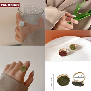 【COD Tangding】Personalized INS Drop Oil Ring Creative Irregular Ring Korea Fashion Accessories Jewelry