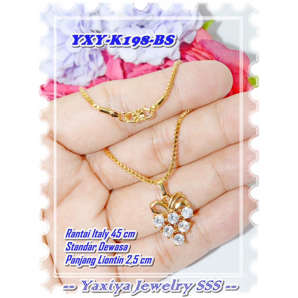 สร้อยคอชุบทอง 18K ยี่ห้อ Yaxiya ของแท้ YXY-K198-BS Grape Gold