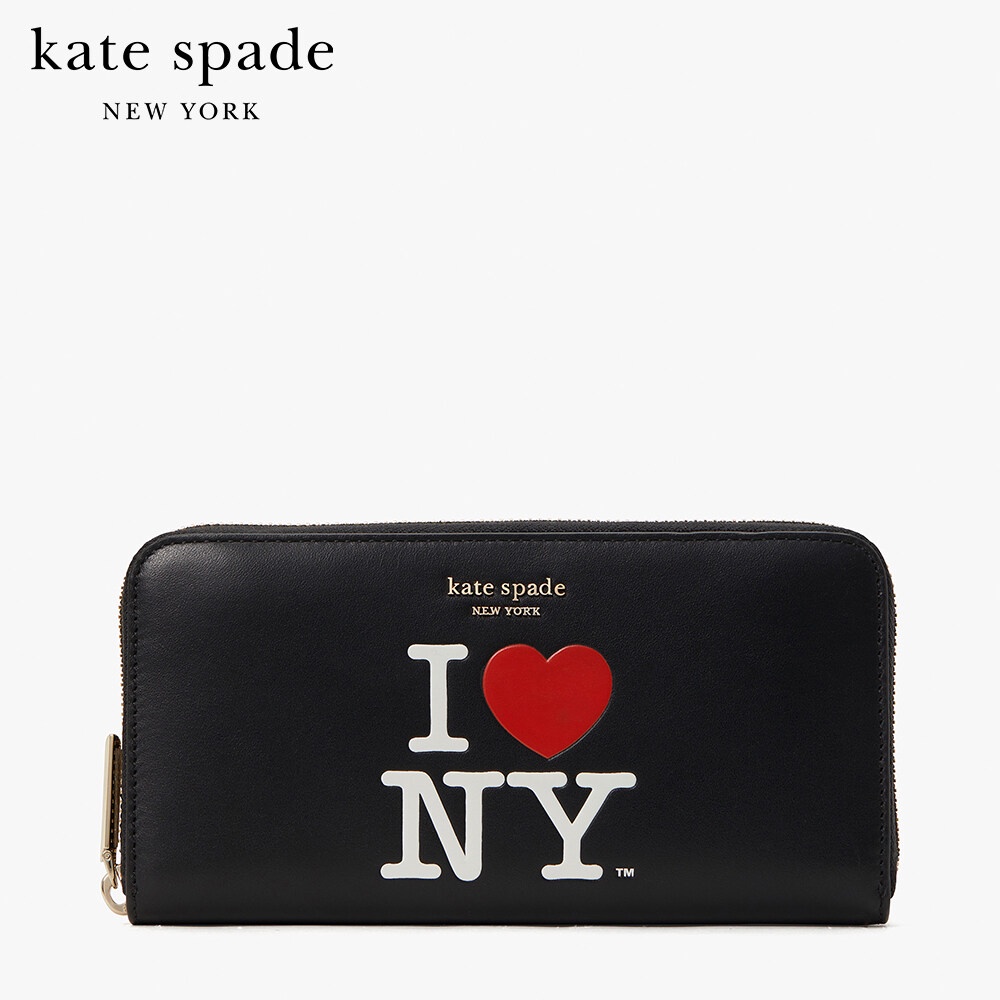 KATE SPADE NEW YORK I LOVE NY X KATE SPADE NEW YORK ZIP AROUND COMTINENTAL WALLET K5300 กระเป๋าสตางค์