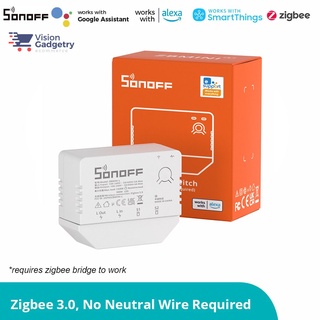 Sonoff Zigbee ZBMINI-L สวิตช์อัจฉริยะ Wifi ไร้สาย 2 ทาง ควบคุมผ่านแอพ ไม่มีกลาง