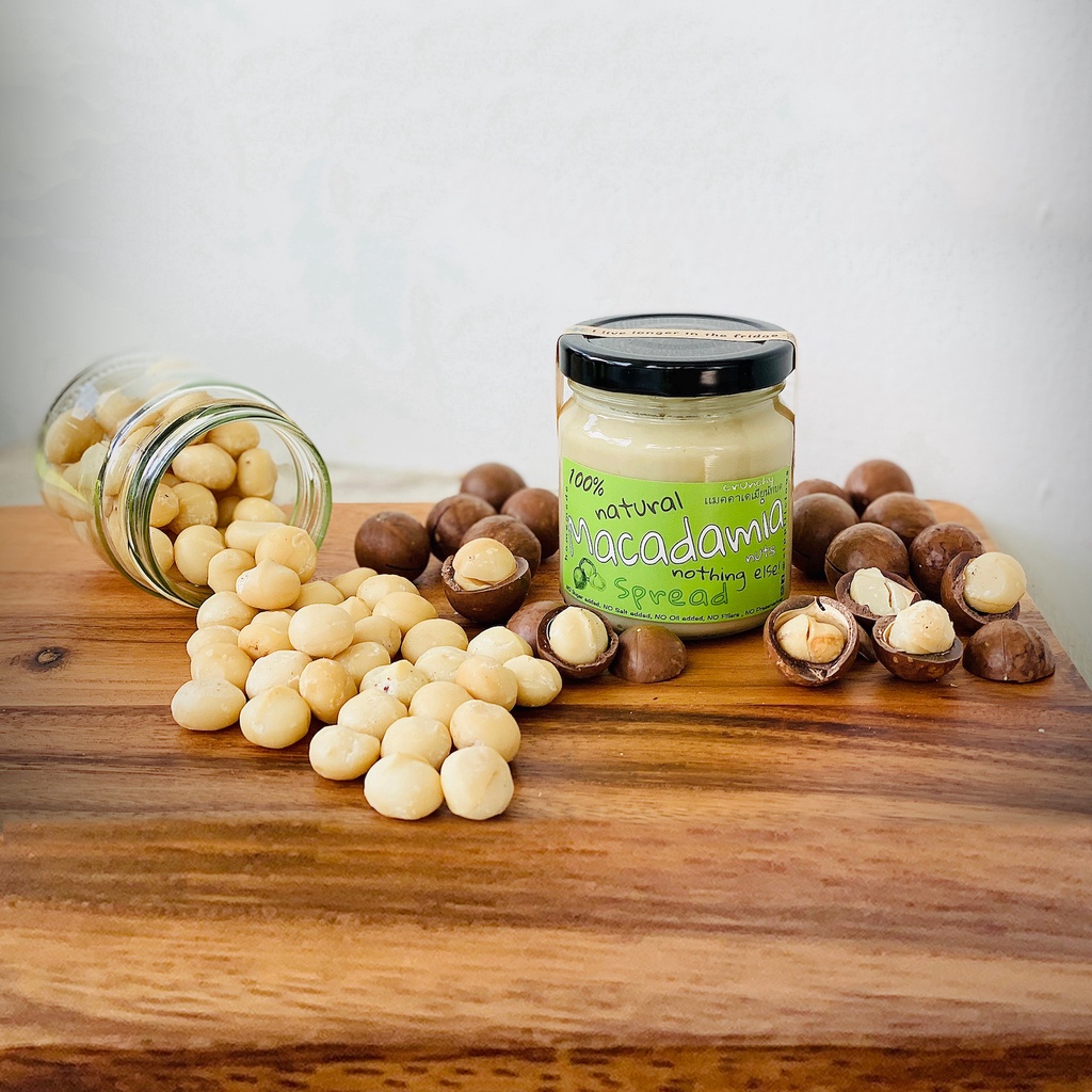 เนยถั่วแมคคาเดเมีย คลีน 100% Macadamia Nut Butter 100% Natural No Added Oils Sugar Salt or Fillers by Zippilicious