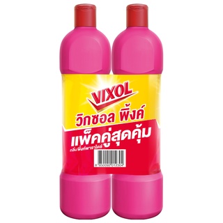 VIXOL วิกซอลผลิตภัณฑ์ล้างห้องน้ำ พิงค์ 3D Action กลิ่นพิงค์พาราไดซ์  900 มล. แพ็คคู่