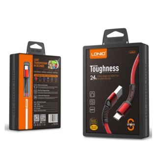 PP สายชาร์จ LDNIO LS63 Toughness USB Cable 2.4A Fast Charging Stronger And Durable 2 เมตร