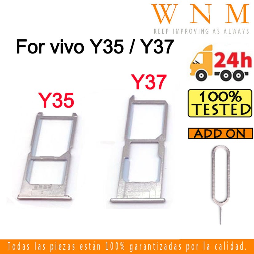 สําหรับ vivo Y35 / Y37 ถาดซิมการ์ดสําหรับ vivo Y35A ซิมการ์ดผู้ถือช่องใส่การ์ด Reader SD Slot อะแดปเ