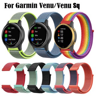 สายนาฬิกา Garmin Venu / Garmin Venu Sq สายนาฬิกา Garmin forerunner 245 / 245 music Nylon Straps for Garmin forerunner 645 / 645 music / Vivoactive3 Bracelet Watchband