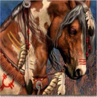 Indian Horse ภาพครอสติสคริสตัลแบบติดเต็มแผ่น