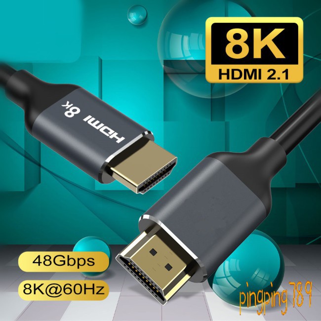 ∋BAIK HDMI 2.1 Cable High Speed 8K/60Hz 48Gbps 3D Male to Male HDMI Cable Cord for PS4 HD TV Box Pro
