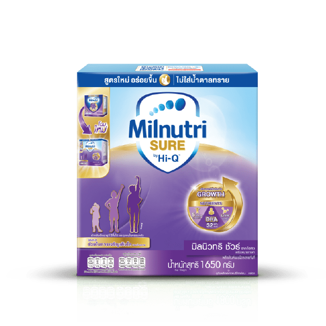 [นมผง] Milnutri Sure มิลนิวทริ ชัวร์ รสจืด 1650 กรัม Milnutri Sure