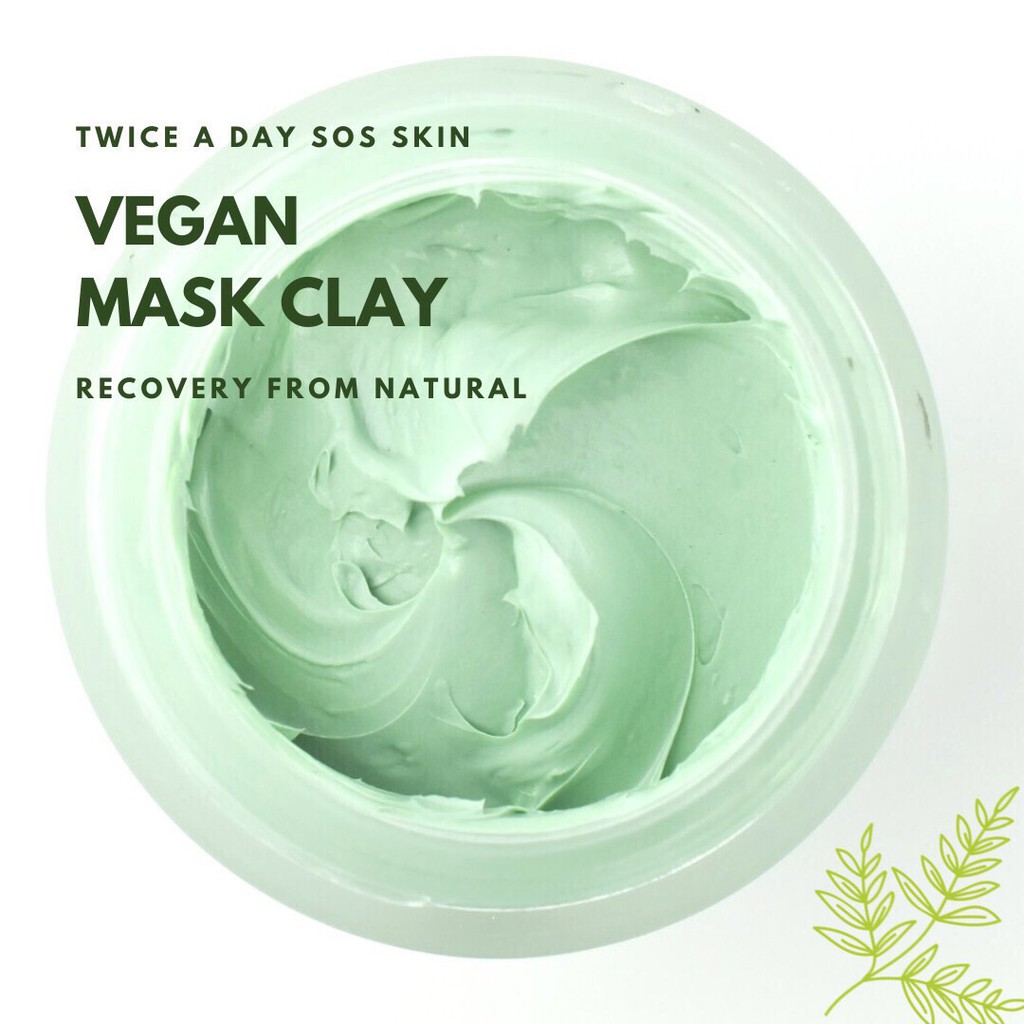 มาส์กหน้า โคลนมาส์ก VEGAN NATURAL MASK CLAY
