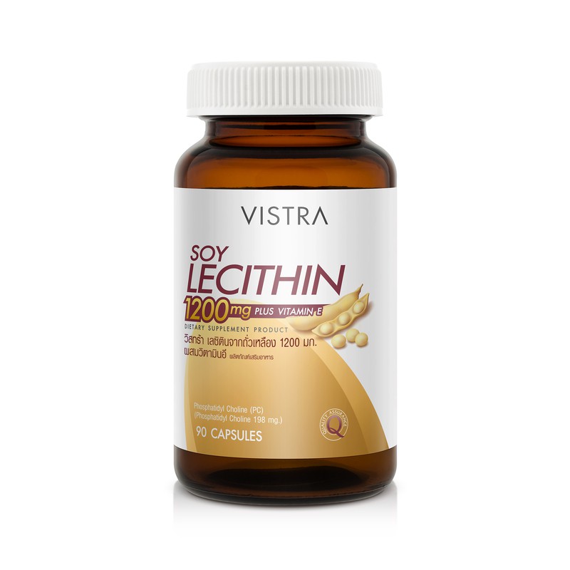 VISTRA Soy Lecithin 1200mg Plus Vitamin E (90 Capsules):Soy Lecithin  158.19 g