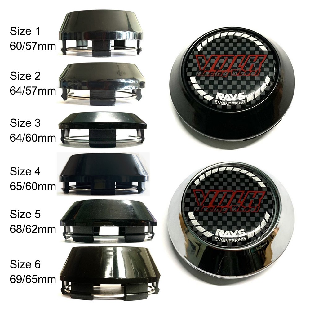 4pcs 60/64/65/68/69MM รถศูนย์ล้อหมวกสีแดงโลโก้ Fit สําหรับ Rays Volk Racing Whwwl CE28n TE37 ZE40 G25