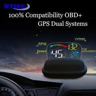 Wying C800 โปรเจคเตอร์เลนส์สะท้อนแสง HD OBD2 II EUOBD HUD Head Up Display สําหรับรถยนต์