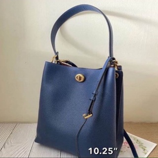 🎀 (สด-ผ่อน) งาน shop สี DEEP BLUE ใบใหญ่ Coach 55200 Charlie Bucket Bag