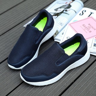 Prelesty รองเท้าตาข่ายรุ่นใหม่ Casual Loafer Slip On Leisure ความสูงเพิ่มความหนาของพื้นรองเท้านอก