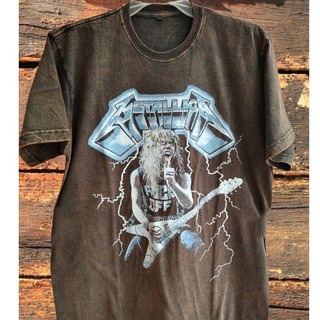 เสื้อยืด พิมพ์ลาย Metallica 80s James Hetfield สไตล์วินเทจ ยุค 80