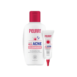 (ลด20฿ โค้ด INCSM5F) Peurri clear all acne cleanser 100ml เจลล้างหน้าเพียวรี่ เจลทำความสะอาดผิวหน้า ลดสิว ควบคุมความมัน