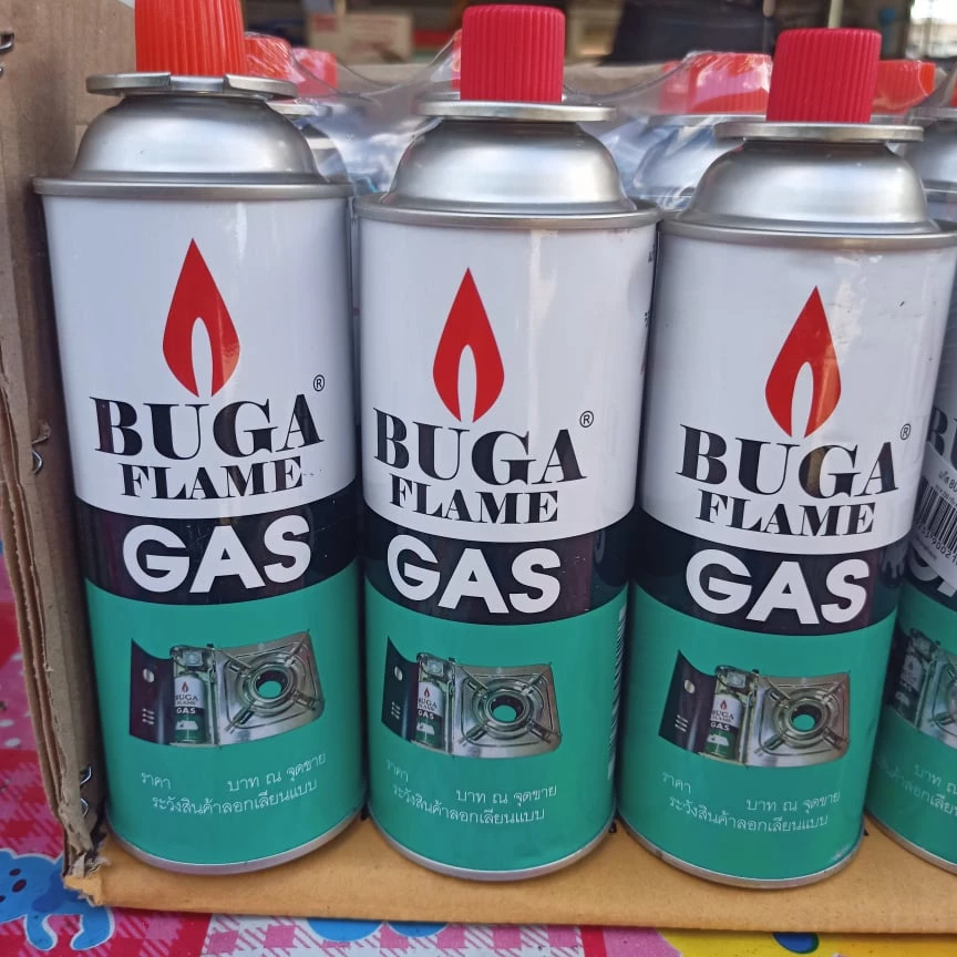 ส่งด่วนมากๆ BUGA 1 กระป๋อง แก๊สกระป๋อง แก้สเตาปิคนิค เตาแกสปิคนิคBUGA FLAME GAS แคมปิ้งพกพา หัวพ่นอาหาร หัวเบิร์น พ่นยุง thumbnail 5