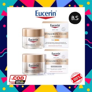 EUCERIN HYALURON FILLER + ELASTICITY DAY CREAM SPF 30 / NIGHT CREAM (ฝาทอง) [พร้อมส่ง]