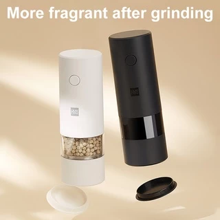 Huohou เครื่องบดพริกไทยเกลือไฟฟ้า 5 ระดับ มีไฟ LED 5 In 1 | Electric Pepper Salt Grinder with LED
