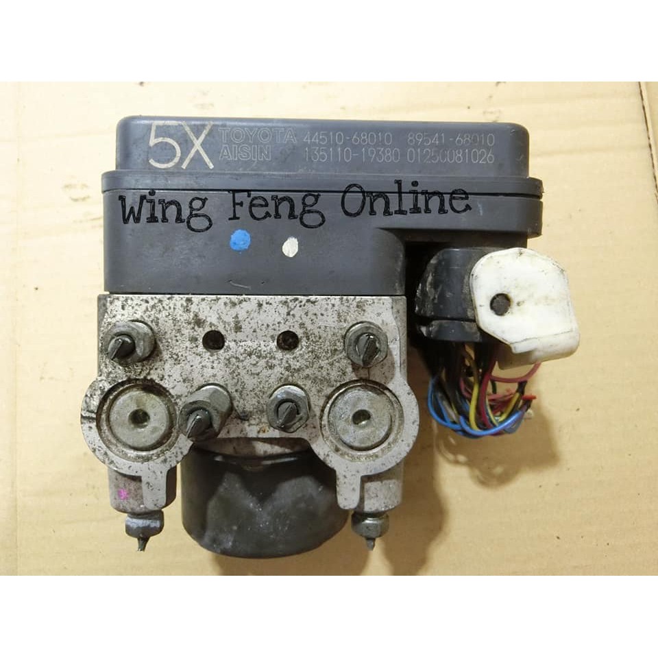 Toyota Wish ZNE10 1ZZ 1.8L (5X) ABS Actuator เบรคปั๊ม 03-09y ใช้แล้ว