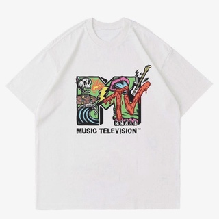 เสื้อยืดสีขาวเสื้อยืด พิมพ์ลาย MTV MUSIC TELEVISION สไตล์วินเทจ | เสื้อยืด ลาย VINTAGE 90S | เสื้อผ้าสีขาว DISTROS-4XL