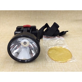 ไฟฉายคาดหัวใส่ถ่าน รุ่น RX43 1LED เปลื่ยนเลนส์ได้ มีเลนส์สีขาว เหลือง