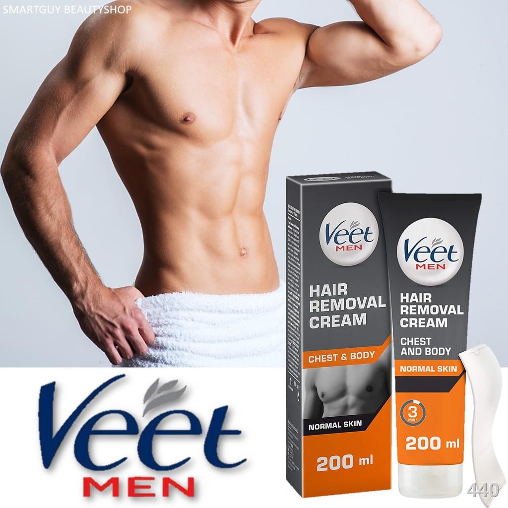 Veet Men Hair Removal Cream For Normal Skin 200ml  ผลิตภัณฑ์กำจัดขนบริเวณร่างกายสำหรับผู้ชายสูตรเพื่อผิวปกติ | Shopee Thailand