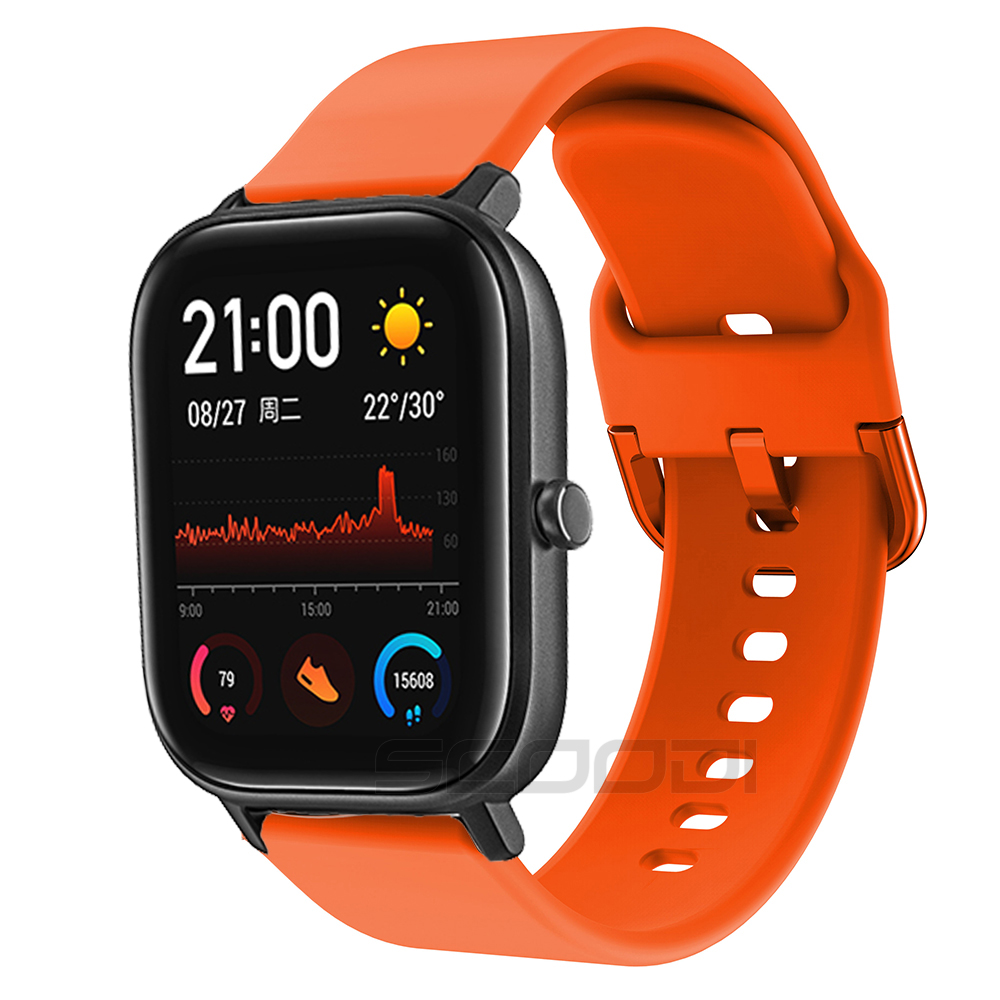 สายนาฬิกาข้อมือซิลิโคน สําหรับ Xiaomi Huami Amazfit GTS 4 4mini / GTS 3 / GTS 2 2e 2 Mini Smart Watch Band Sport Bracelet #8