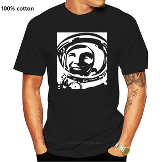 เสื้อยืดผ้าฝ้ายพิมพ์ลายแฟชั่น ขายดี เสื้อยืดลําลอง แขนสั้น พิมพ์ลาย Juri Gagarin HNjpei38LAjmik29 คุณภาพสูง สไตล์คลาสสิก