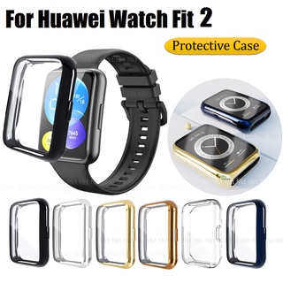 เคส Huawei watch fit 2 เคส คสป้องกันรอบด้าน 360° เคสแบบเต็มจอ เคส Huawei watch fit 2 TPU อ่อนนุ่ม ป้องกันหน้าจอ เคส huawei fit2 Bumper Plated Huawei watch fit 2 Case เคส huawei watch fit2